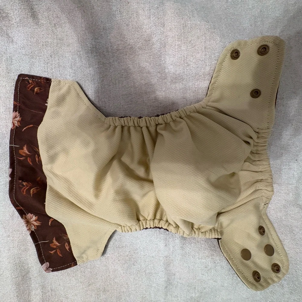 Floral Brown Diaper Cover